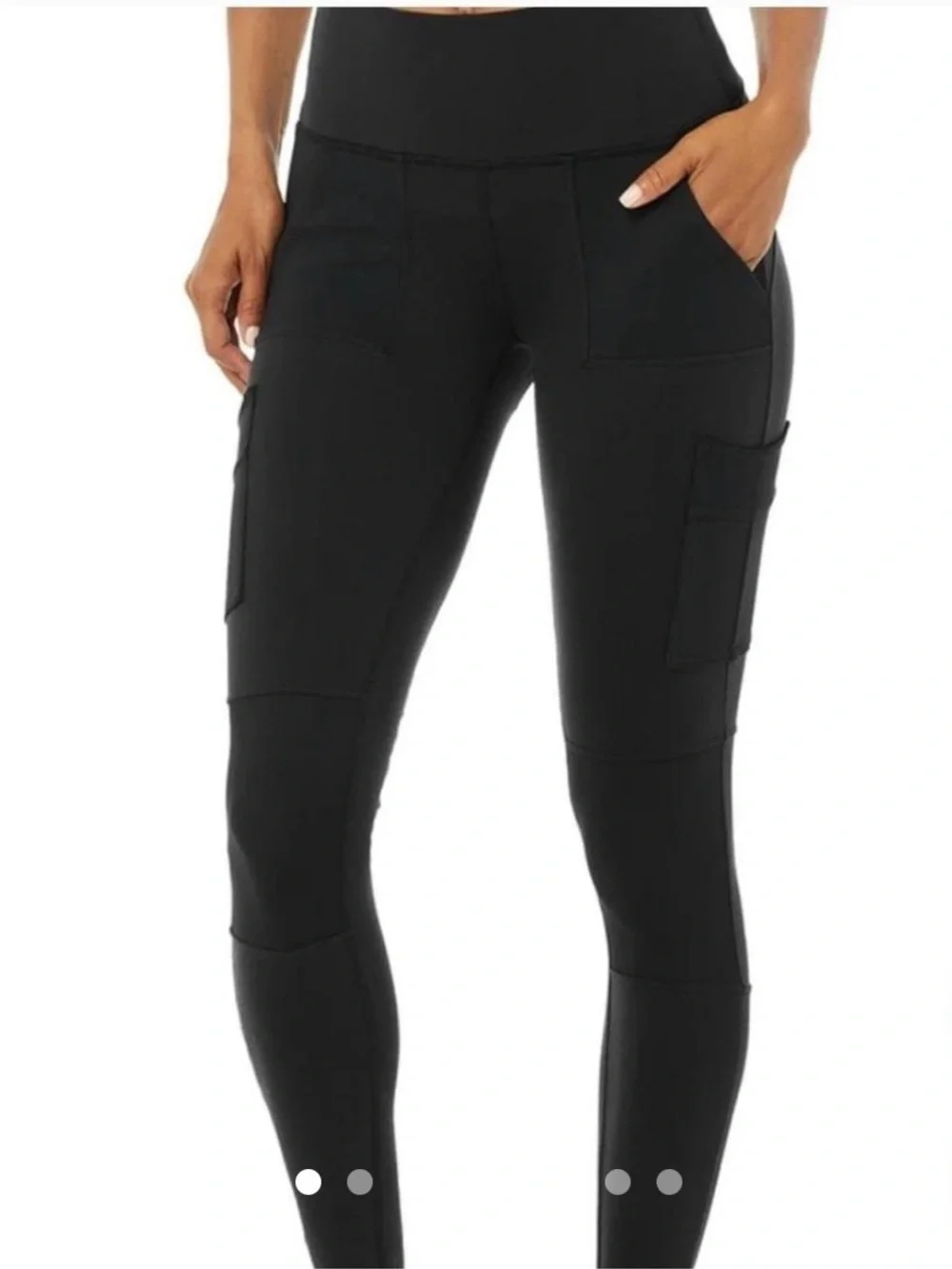All High-Waist Black Cargo Leggings